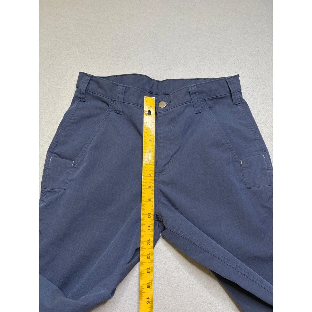 Carhartt Work Pants Women 29x30 Navy Blue Relaxed Fit Ripstop Utility 74533-20